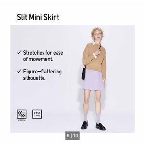 SLIT MINI SKIRT - BLACK